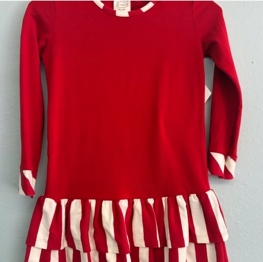 Persnickety Red and White Kids Casual Dress
